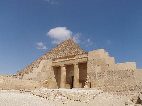 Columns in front of Cheops Pyramid