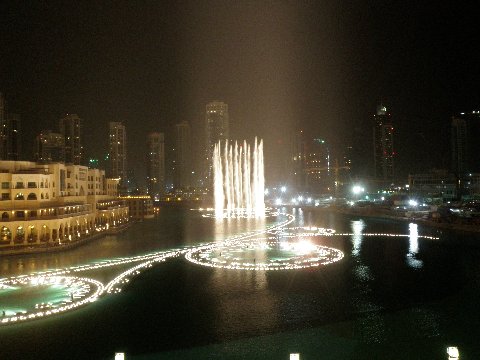 Dubai Fountain Lights and Water