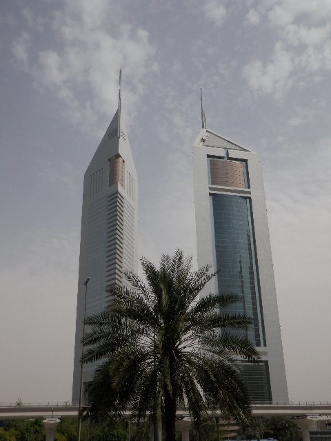 Emirates Towers with Palm Tree