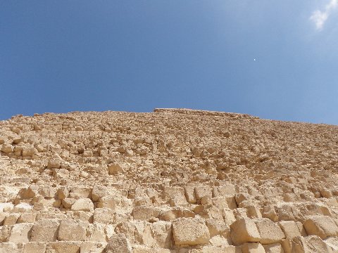 Looking up the East Face of Khafres Pyramid