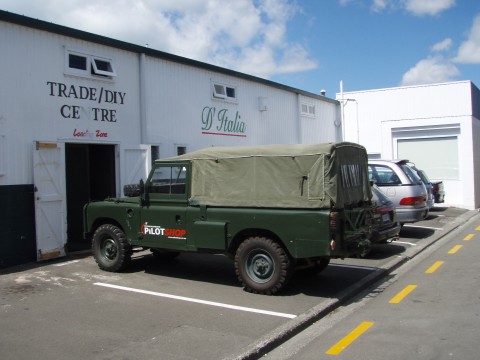 Andrew's Landy and shop